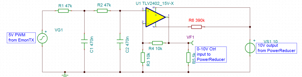 Revised filter and op amp circuit